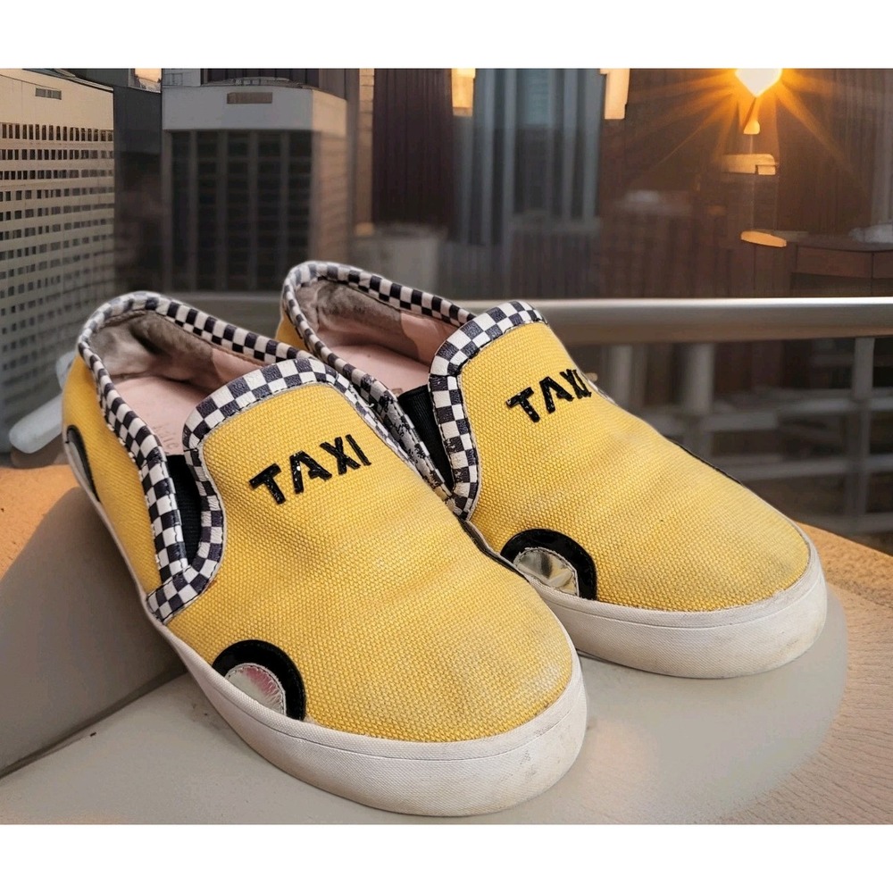 💛Kate Spade New York Linda Yellow Taxi Slip-On Sneakers Women 6M Shoes *c-video